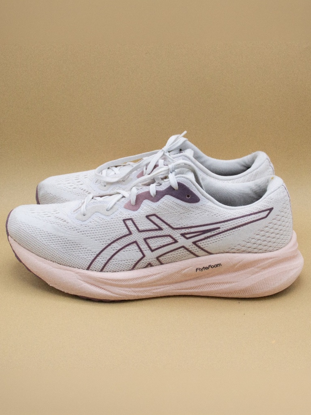 Asics Gel Pulse 15 White Dusty Mauve Athletic Shoes 1012B593 Women's Size 10